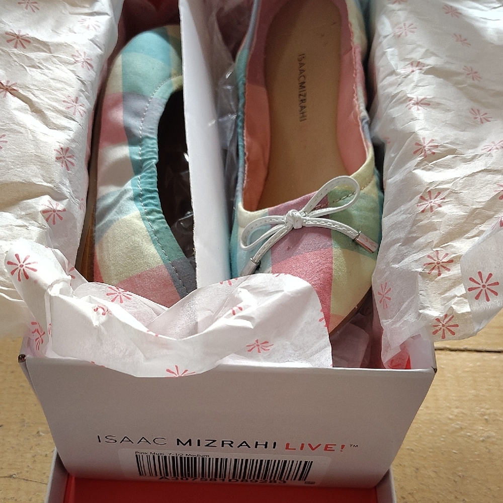 Isaac Mizrahi Pastel Patchwork Flats